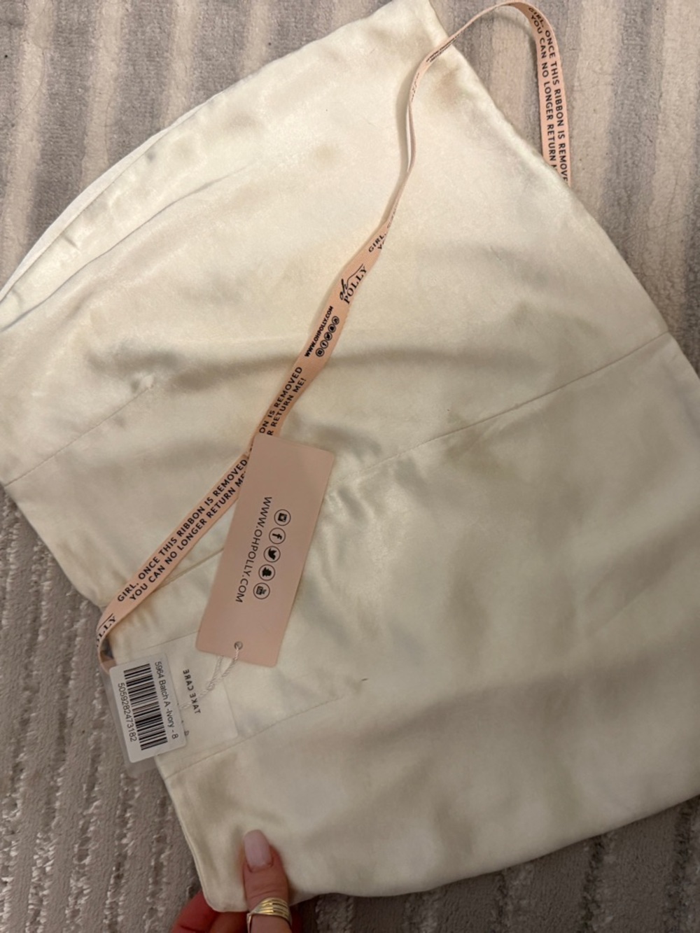 Oh Polly Cream Satin Mini Skirt